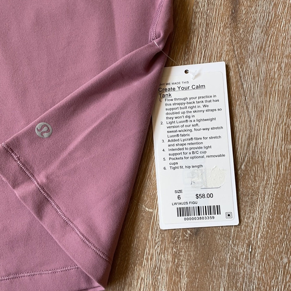 Lululemon Create Your Calm Tank Size 6 - Picture 5 of 7